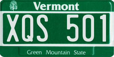 VT license plate XQS501