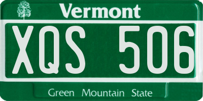 VT license plate XQS506