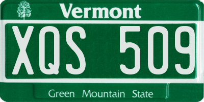 VT license plate XQS509