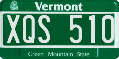 VT license plate XQS510