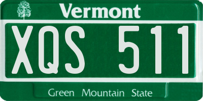 VT license plate XQS511