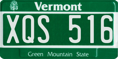 VT license plate XQS516
