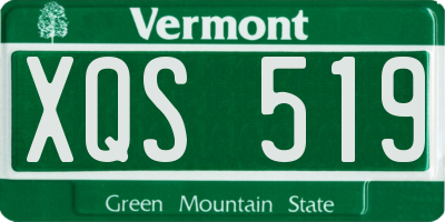 VT license plate XQS519