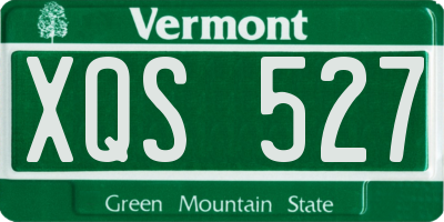 VT license plate XQS527
