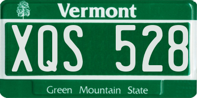 VT license plate XQS528
