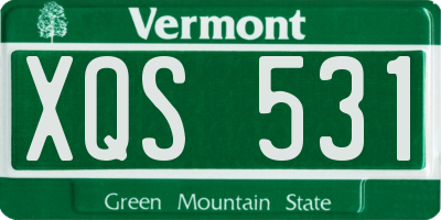 VT license plate XQS531