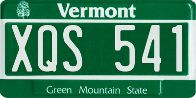 VT license plate XQS541
