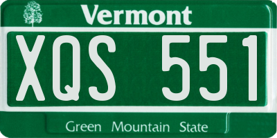 VT license plate XQS551