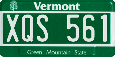 VT license plate XQS561