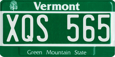 VT license plate XQS565