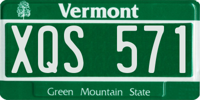 VT license plate XQS571