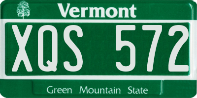 VT license plate XQS572