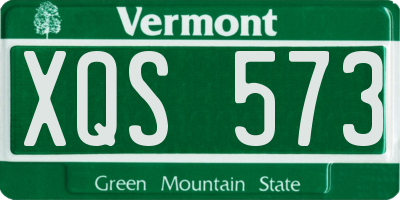 VT license plate XQS573