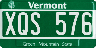 VT license plate XQS576