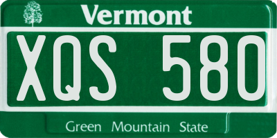 VT license plate XQS580