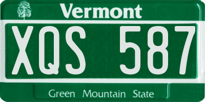 VT license plate XQS587