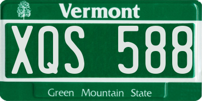 VT license plate XQS588