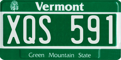 VT license plate XQS591