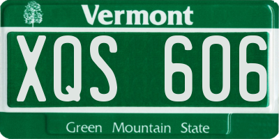VT license plate XQS606