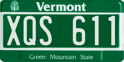 VT license plate XQS611