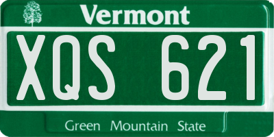 VT license plate XQS621