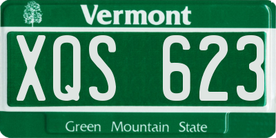 VT license plate XQS623