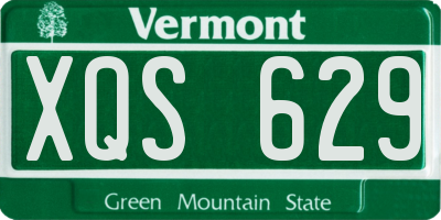 VT license plate XQS629