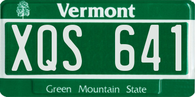 VT license plate XQS641