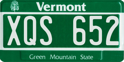 VT license plate XQS652