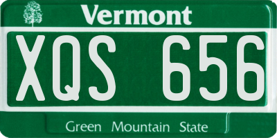 VT license plate XQS656