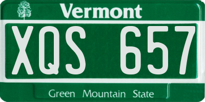 VT license plate XQS657