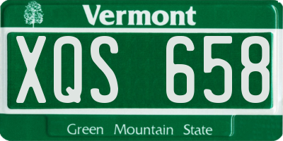 VT license plate XQS658