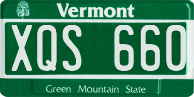 VT license plate XQS660