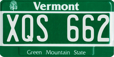 VT license plate XQS662
