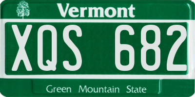 VT license plate XQS682