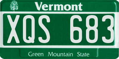 VT license plate XQS683