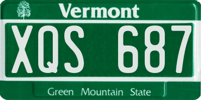 VT license plate XQS687