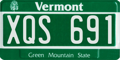 VT license plate XQS691