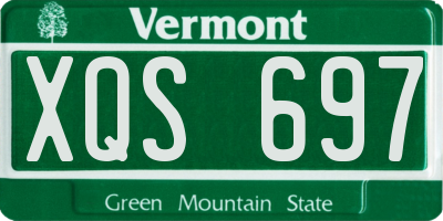 VT license plate XQS697