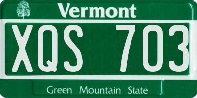 VT license plate XQS703