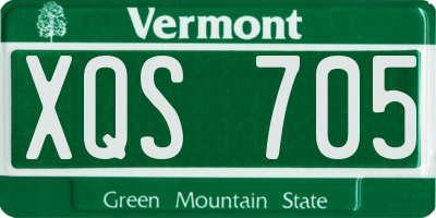 VT license plate XQS705