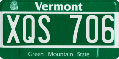VT license plate XQS706