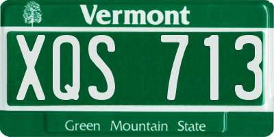 VT license plate XQS713