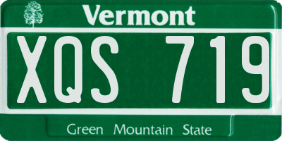 VT license plate XQS719