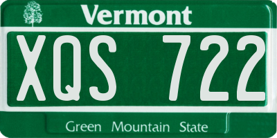 VT license plate XQS722
