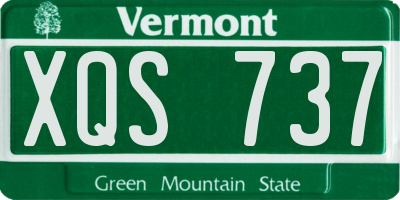 VT license plate XQS737