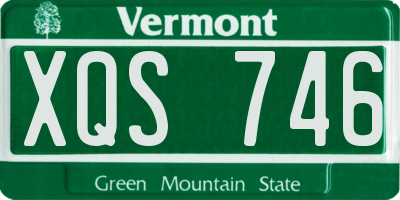VT license plate XQS746