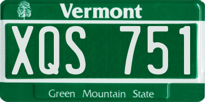 VT license plate XQS751
