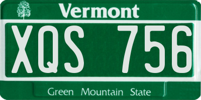 VT license plate XQS756