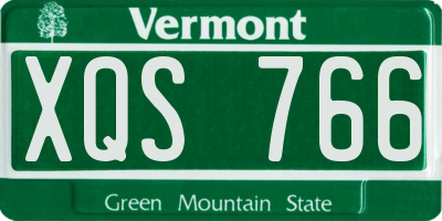 VT license plate XQS766
